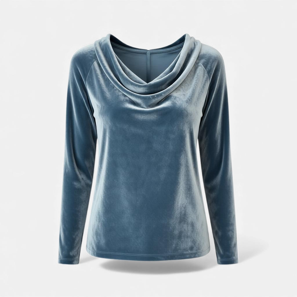 Salvinea | Top med mjuk draperad halsringning